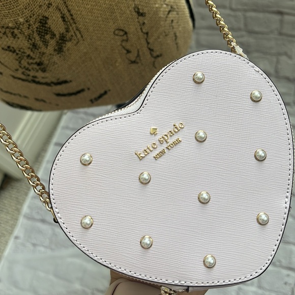 Kate spade heart crossbody lilac moon purple pearls - Picture 4 of 12